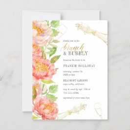 Waterverf Rozen | Vrijgezellenfeest Brunch & Bubbl Magnetische Uitnodiging