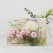 Waterverf Rozen Vrijgezellenfeest Kaart (Staand voorkant)