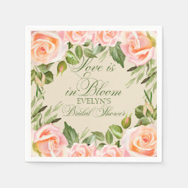 Waterverf Rozen Vrijgezellenfeest Servet