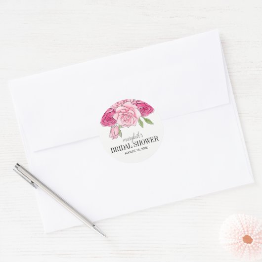 Waterverf Rozen Vrijgezellenfeest Sticker (Envelop)