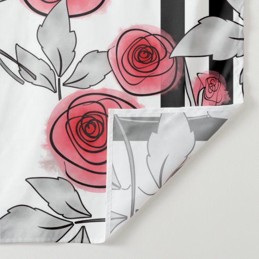 Waterverf rozen wandkleed (Detail)