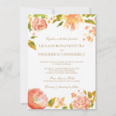 Waterverf Rozen Weddenschap Kaart (Voorkant)