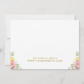 Waterverf Rozen Weddenschap opslaan Uitnodiging da (Achterkant)