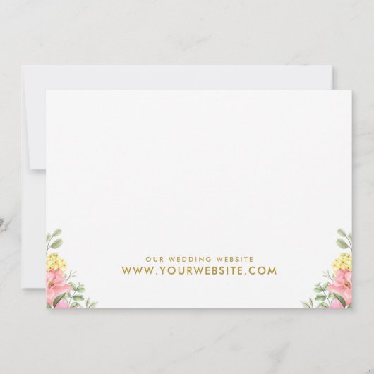 Waterverf Rozen Weddenschap opslaan Uitnodiging da (Achterkant)