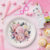 Waterverf Rozen Wedding Papieren Bordje (Feest)