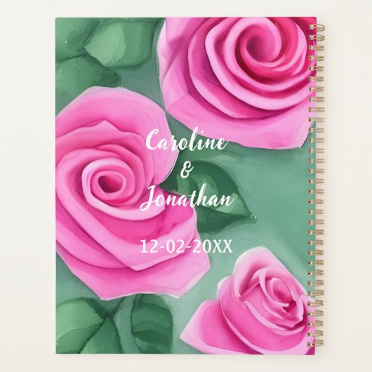 Waterverf Rozen Wedding Planner (Achterkant)