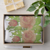 Waterverf Rozen Weefpapier Tissuepapier (Geschenk)