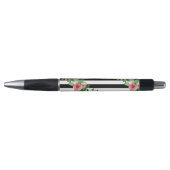 Waterverf Rozen Zwart-wit Stripe PenU zult Pen (Voorkant)