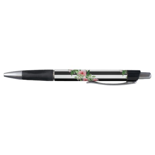 Waterverf Rozen Zwart-wit Stripe PenU zult Pen (Bodem)