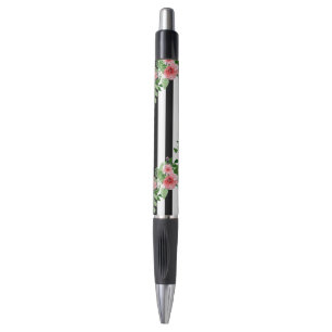 Waterverf Rozen Zwart-wit Stripe PenU zult Pen