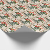 Waterverf rozenboeket in potje cadeaupapier (Hoek)