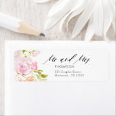 Waterverf rozenbouquet etiket (Insitu)