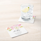 Waterverf rozenbouquet kartonnen onderzetters (Insitu)