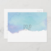 Waterverf RSVP Briefkaart (Voorkant / Achterkant)