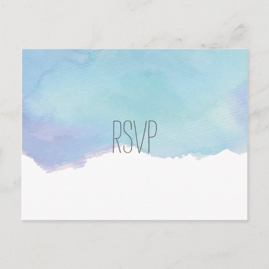 Waterverf RSVP Briefkaart (Voorkant)