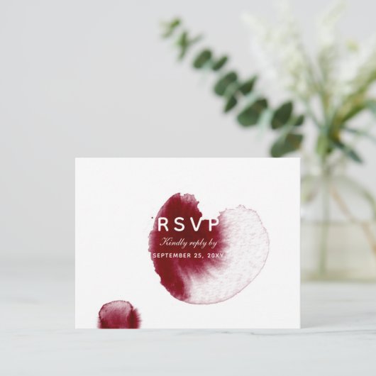 Waterverf RSVP-Briefkaart Uitnodiging Briefkaart (Staand voorkant)