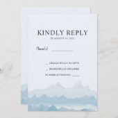 Waterverf RSVP Kaart (Voorkant / Achterkant)