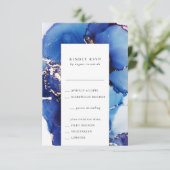 Waterverf RSVP-kaart met maaltijdkeuzes RSVP Kaartje (Staand voorkant)