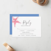 Waterverf RSVP-kaart Notitiekaartje (Voorkant / Achterkant in situ)