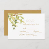 Waterverf RSVP Kaartje (Voorkant / Achterkant)