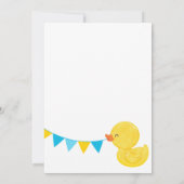 Waterverf Rubber Duck 1e Verjaardagsfeestje Kaart (Achterkant)