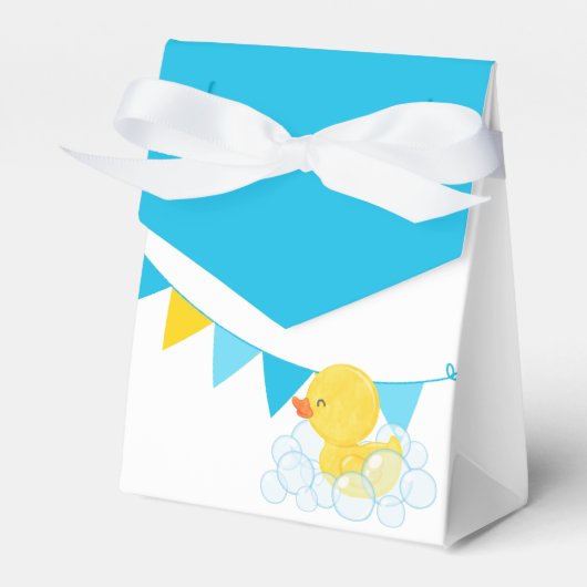 Waterverf Rubber Duck 1e Verjaardagstraktatie Bedankdoosjes (Voorkant Zijde)