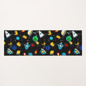 Waterverf Rubber Duck Astronauts Personalized Yogamat (Achterkant (horizontaal))