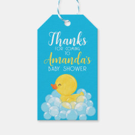 Waterverf Rubber Duck Baby shower Favor Tags Cadeaulabel
