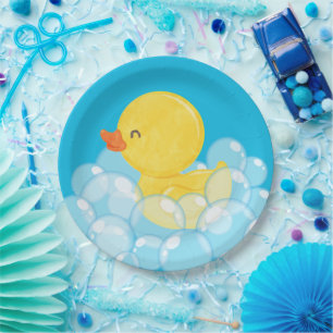 Waterverf Rubber Duck Party Papieren Bordje