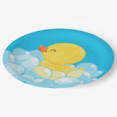 Waterverf Rubber Duck Party Papieren Bordje (Gekanteld)