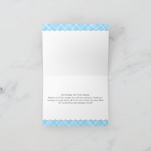 Waterverf Rubber Ducky Baby shower Dank u Notitiekaartje (Binnen)