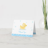 Waterverf Rubber Ducky Baby shower Dank u Notitiekaartje (Voorkant)
