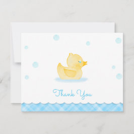 Waterverf Rubber Ducky Baby shower Dank u Notitiekaartje