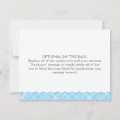 Waterverf Rubber Ducky Baby shower Dank u Notitiekaartje (Achterkant)