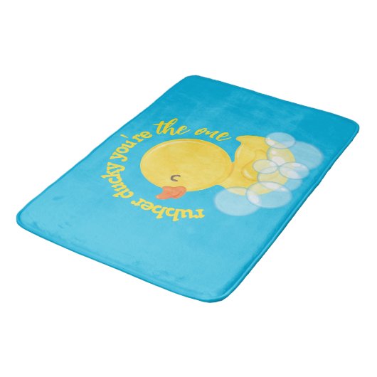 Waterverf Rubber Ducky Jij bent de Een Badmat (Gekanteld)