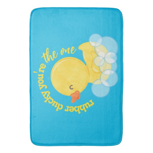 Waterverf Rubber Ducky Jij bent de Een Badmat (Voorkant Verticaal)
