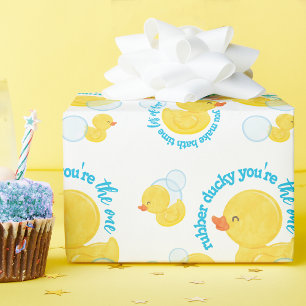 Waterverf Rubber Ducky Jij bent de One Party Cadeaupapier