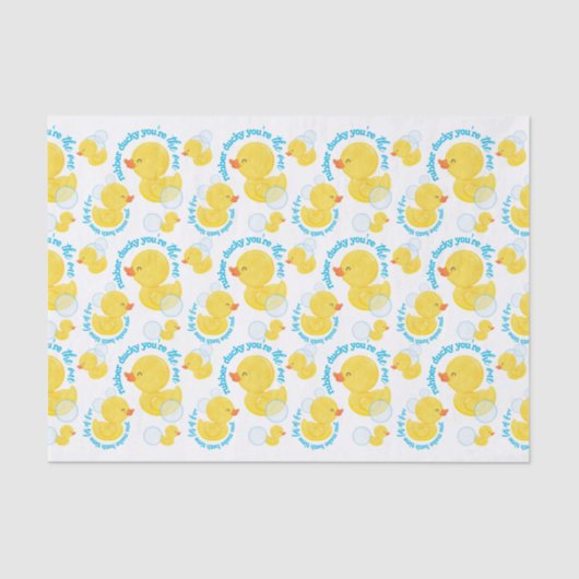 Waterverf Rubber Ducky Jij bent de One Party Tissuepapier (Voorkant)