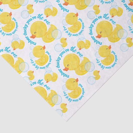 Waterverf Rubber Ducky Jij bent de One Party Tissuepapier (Detail)