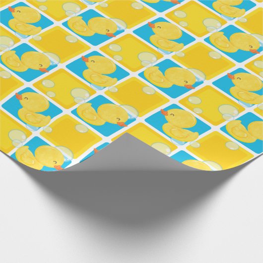 Waterverf Rubber Ducky Party Wrapping Papier (Hoek)