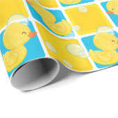 Waterverf Rubber Ducky Party Wrapping Papier (Rol Hoek)