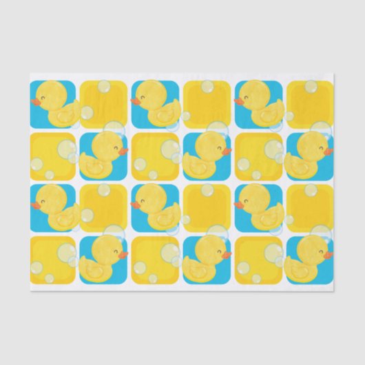 Waterverf Rubber Ducky Tissuepapier (Voorkant)