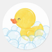 Waterverf rubberen eend ronde Stickers (Voorkant)