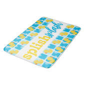 Waterverf Rubberen Eend Splish Splash Geruit Badmat (Gekanteld)