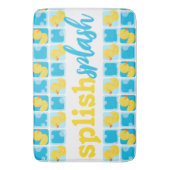 Waterverf Rubberen Eend Splish Splash Geruit Badmat (Voorkant Verticaal)