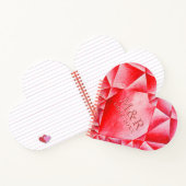 Waterverf Ruby Hart 40e Bruiloft Jubileum Notitieboek (Binnen)