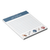 Waterverf ruimte en planeten wetenschapsleraar notitieblok (Schuin)