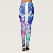 Waterverf ruimte leggins leggings (Achterkant)