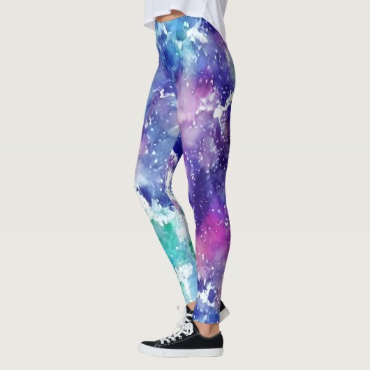 Waterverf ruimte leggins leggings (Links)