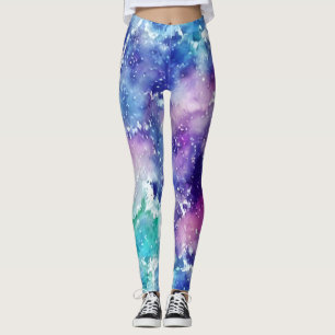 Waterverf ruimte leggins leggings